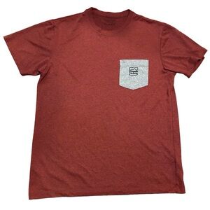 Patagonia Mens pocket Tee (Burgundy)